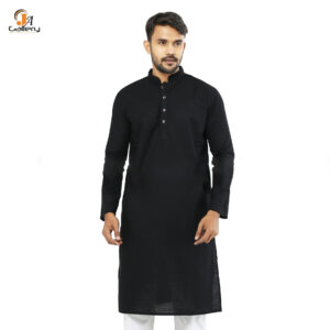 Black Color Formal Fashionable Khadi Panjabi